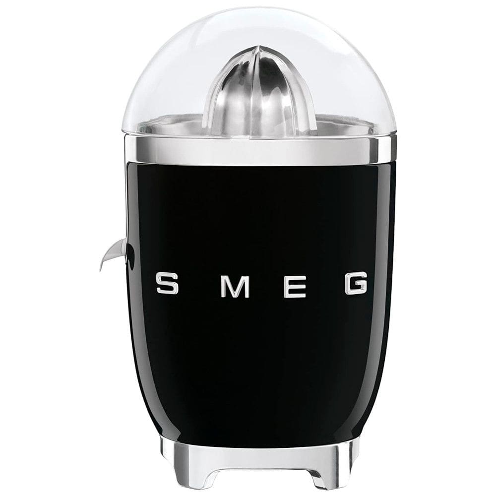 CJF01BRUS Espremedor de Frutas Elétrico Retro para e Limão, Aço Inoxidável, 80W, 110v, SMEG CJF01BLUS, Preto