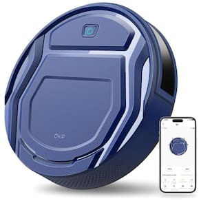Aspirador de Pó Robô Life Inteligente e Automático á Bateria 1800mAh, 110v, OKP K2, Azul