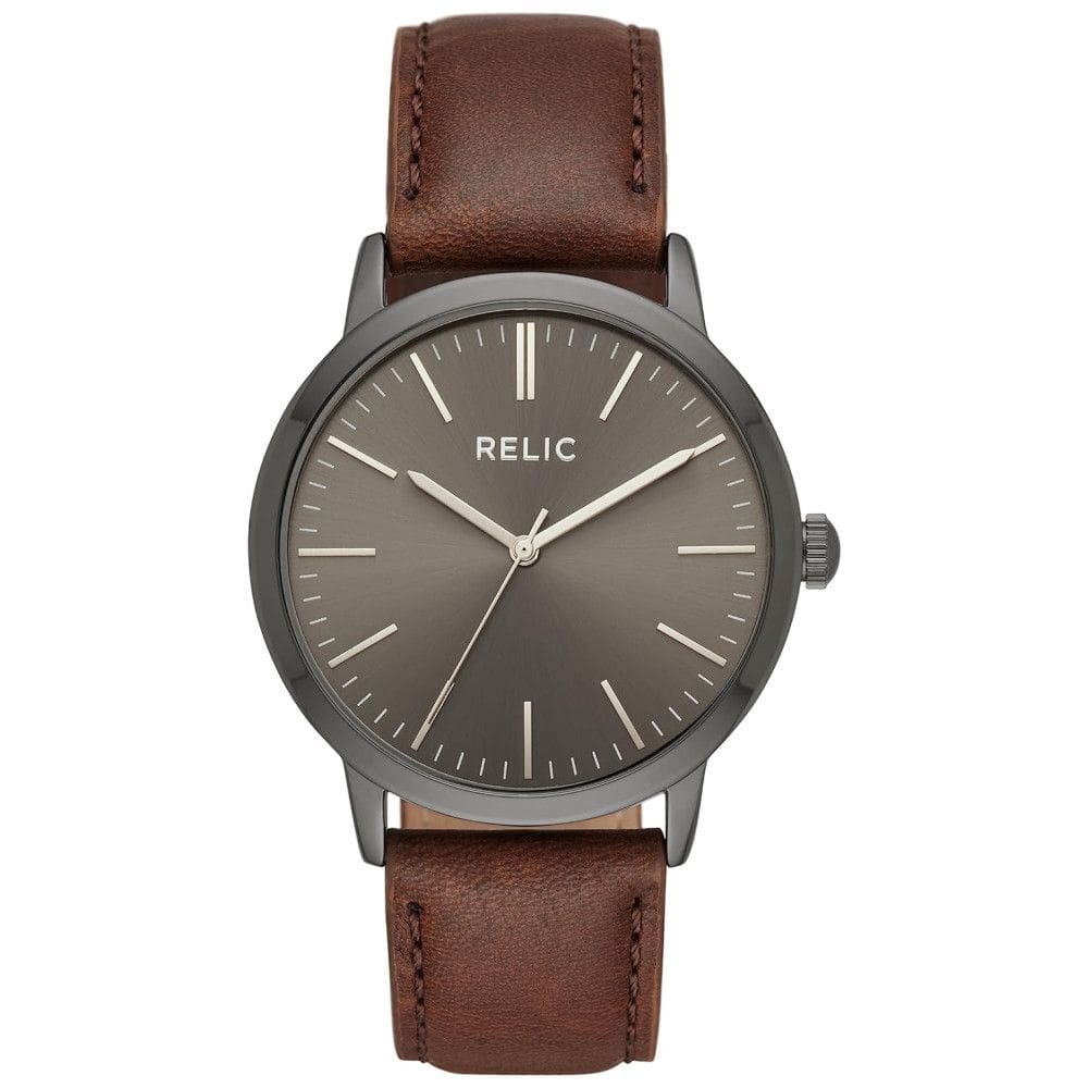 Relógio Masculino Analógico Quartzo de Couro, RELIC BY FOSSIL ZR77300, Marrom