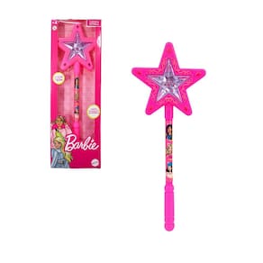 Brinquedo Varinha Barbie Toyng Com Luz E Som Mágica E Divertida 30Cm