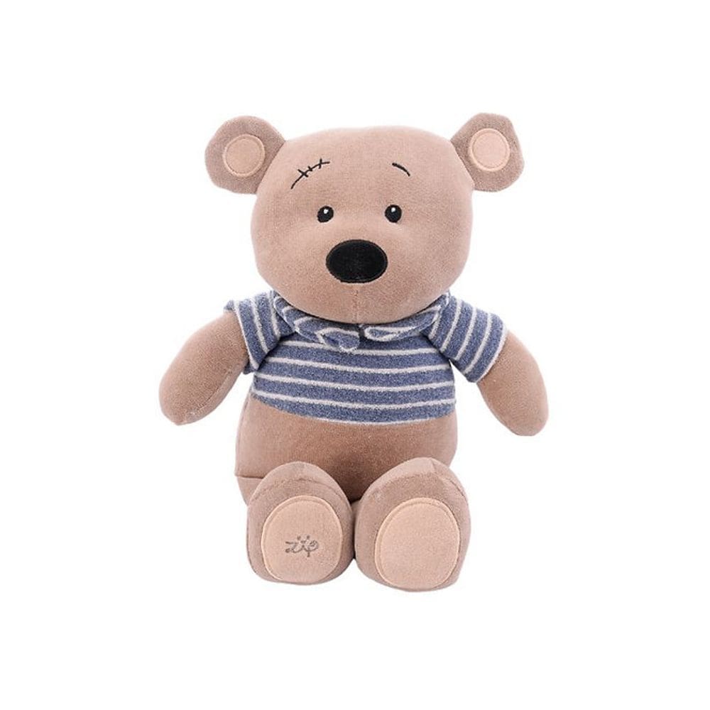 Colecao Color - Urso Tom Bege E Azul (20X15Cm) Diversas Pelucia Antialergica