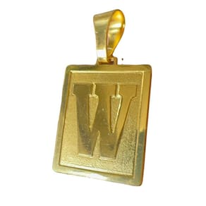 Pingente Letra W Grande - Banhado A Ouro 18K