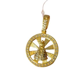 Pingente Nossa Senhora Cravejada P - Banhado A Ouro 18K