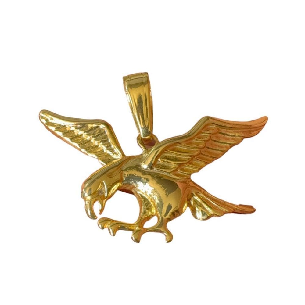Pingente Águia G - Banhado A Ouro 18K