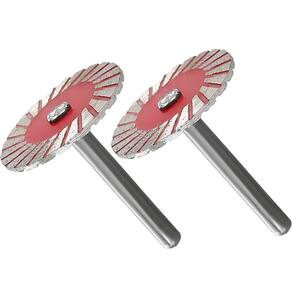 Kit 2 Disco De Corte Diamantado Turbo Haste 6Mm P Furadeira