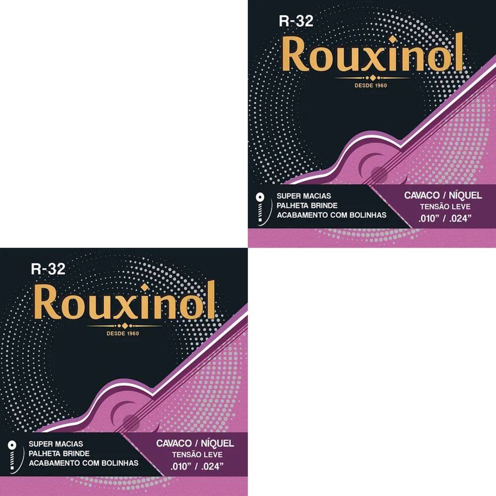 Kit 2 Encordoamento Cavaquinho Tensão Leve “0.24 R32 Rouxinol