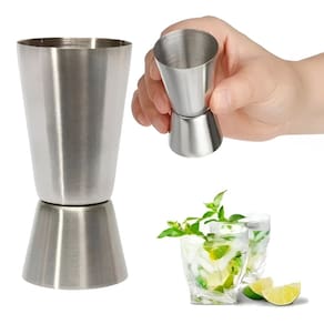 Dosador Duplo 30ml 60ml Inox Bebidas Medidor 9,5x4x4,5cm