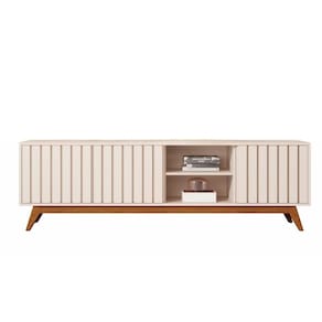 Rack Bancada Açai 1.8 Pé Madeira Maciça Off White JB Bechara