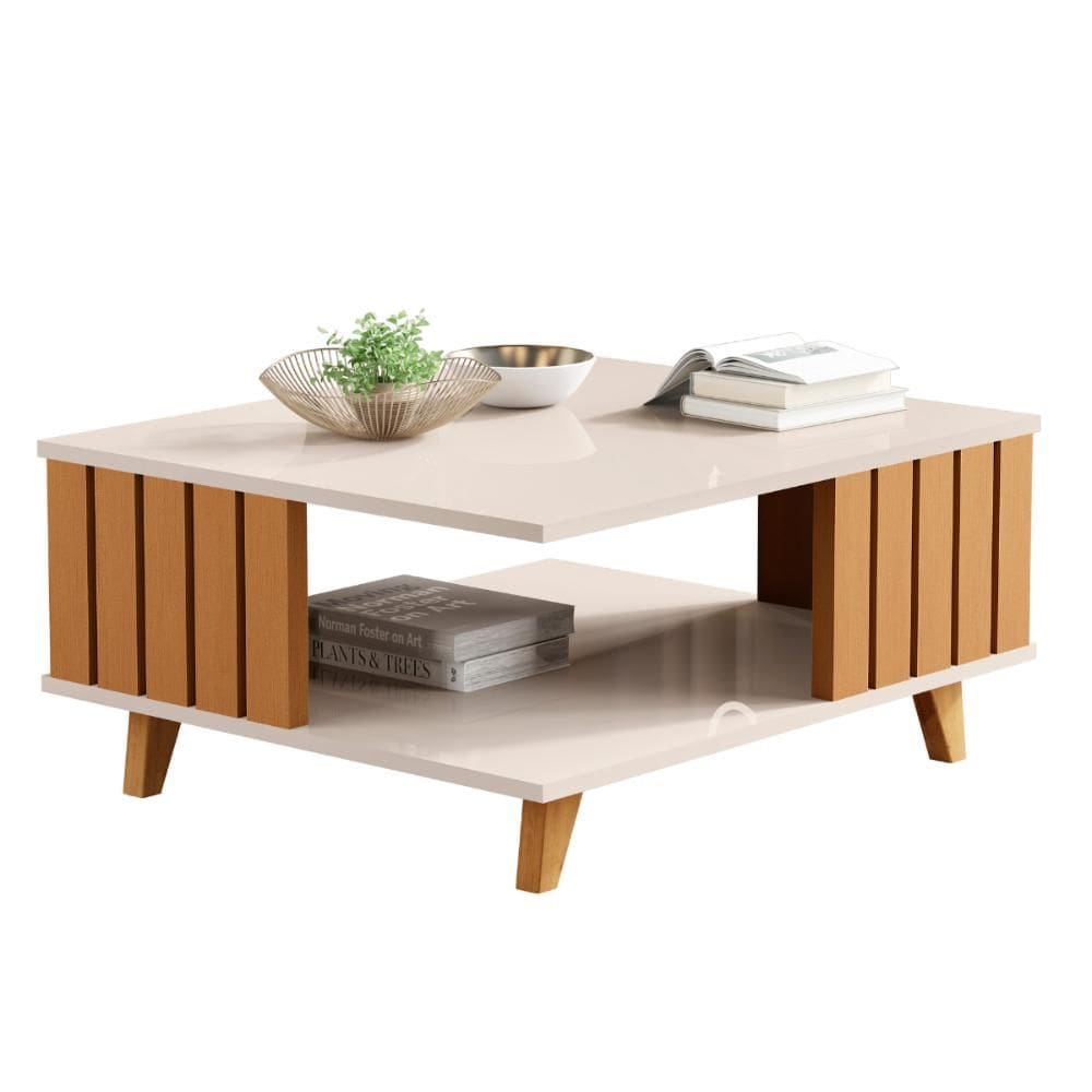Mesa De Centro Ripada Açaí Off White Nature JB Bechara