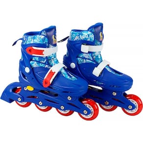 Patins Inline Sonic The Hedgehog com Kit Proteção 36-39 S005 - BBR Toys