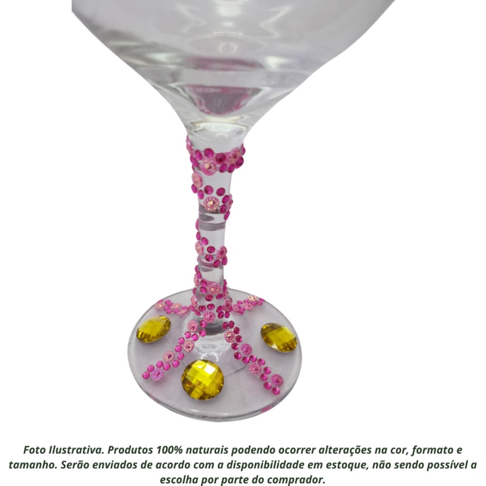 Taça Vidro Santa Sara Rosa Altar