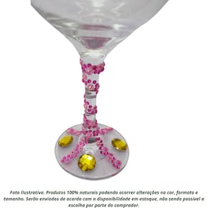 Taça Vidro Santa Sara Rosa Altar
