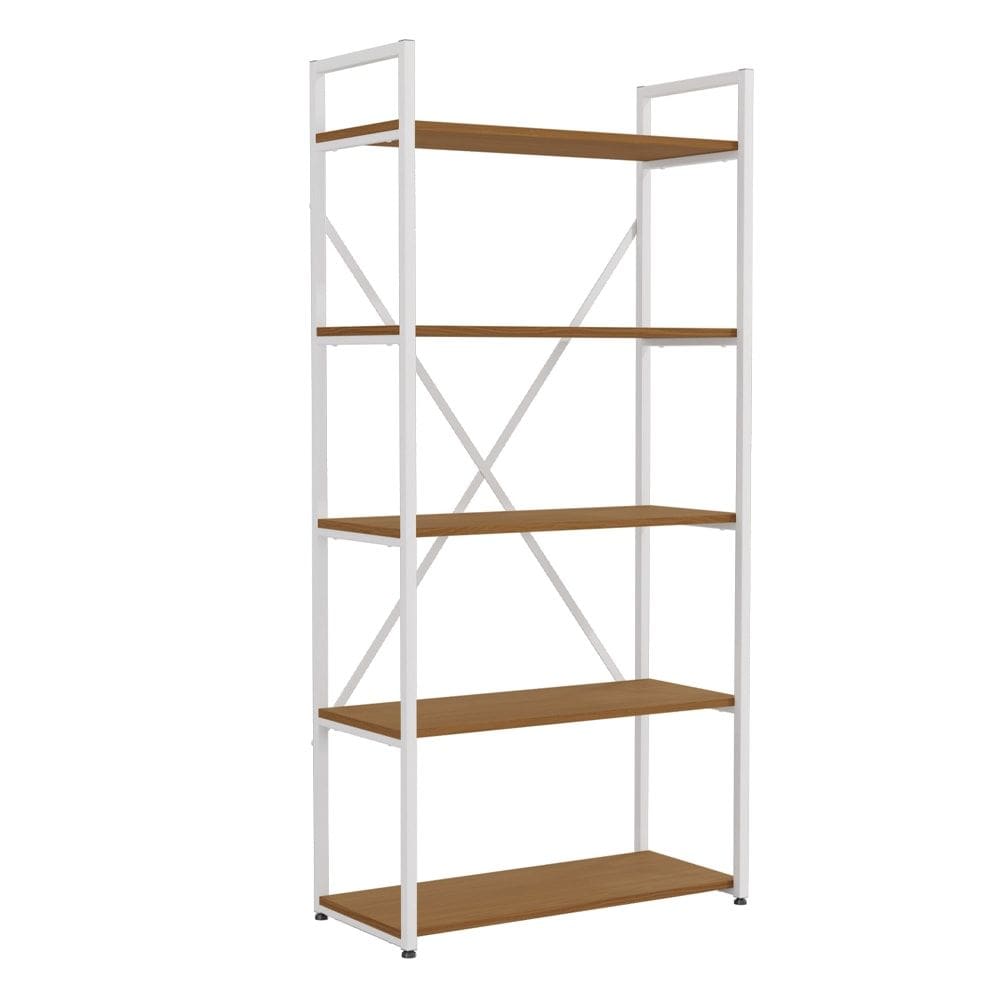 Estante Alta 5 Prateleiras 152X72 cm LI006 Canela Branco KPB