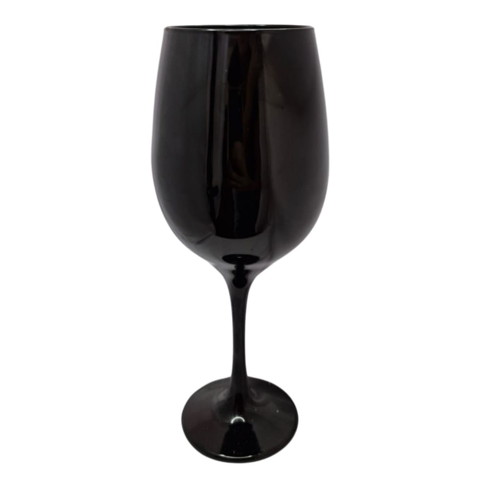 Taça Vidro Preta Vinho Água 490ml Nadir