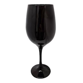 Taça Vidro Preta Vinho Água 490ml Nadir