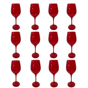 Conjunto 12 Taças Vidro Vermelha Vinho Água 490ml Nadir