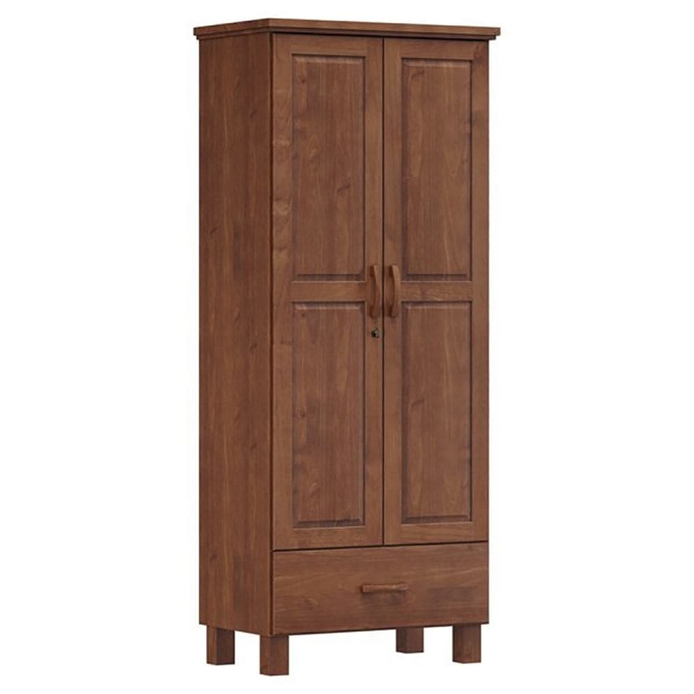 Guarda Roupa 2P 1G Madeira Maciça 81 cm 1140 Imbuia Milani Store