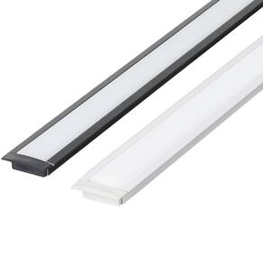 Kit 10 Perfil de Led Reforçado Embutir 24x7mm Barra 3m para Fita de Led Pasilux
