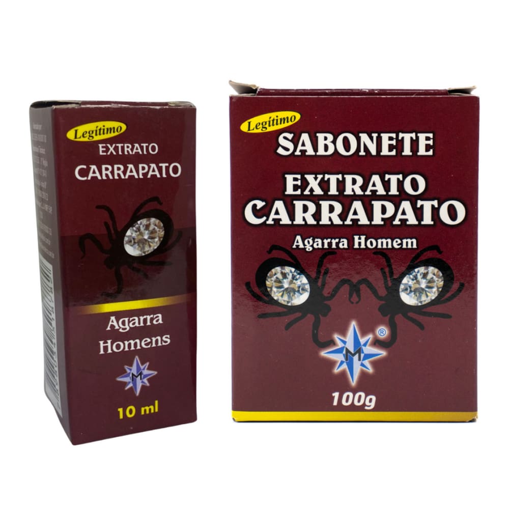 Kit Atrativo Óleo Carrapato Agarra Homens 10 ml + Sabonete