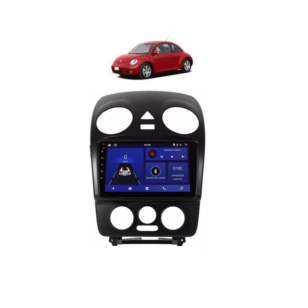 Kit Multimídia New Beatle 2008 / 2012 9 Pol Android Carplay Gps 2/32GB - 915BR ROADSTAR