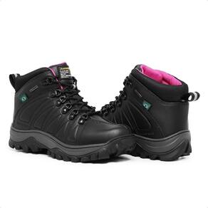 Bota Coturno Feminina Couro Trilha Confortável