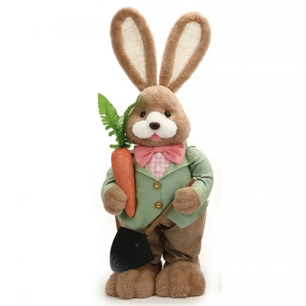 Coelho Decorativo Com Cenoura Pá 48cm Un Cromus