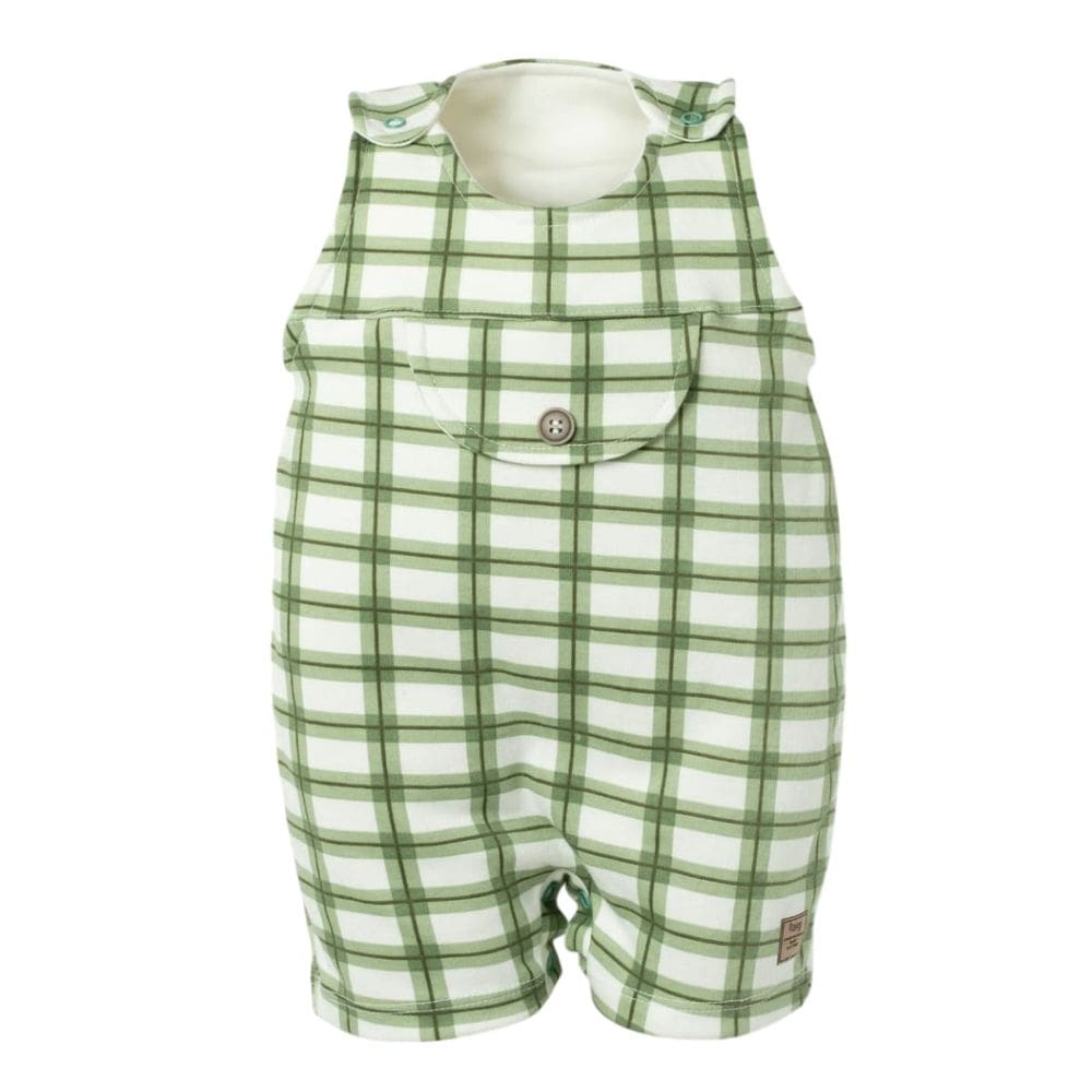 Macacão Jardineira Bebê Menino Curto Verde Camping - Hug