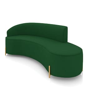Sofá 4 Lugares Orgânico 220cm Pé Dourado Morgan Suede D03 - D`Rossi