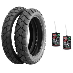 Pneu 120/80-18 + 90/90-21 Tourance Uso Com Camara Xre300 Lander Xtz250 + Vacina Pneu