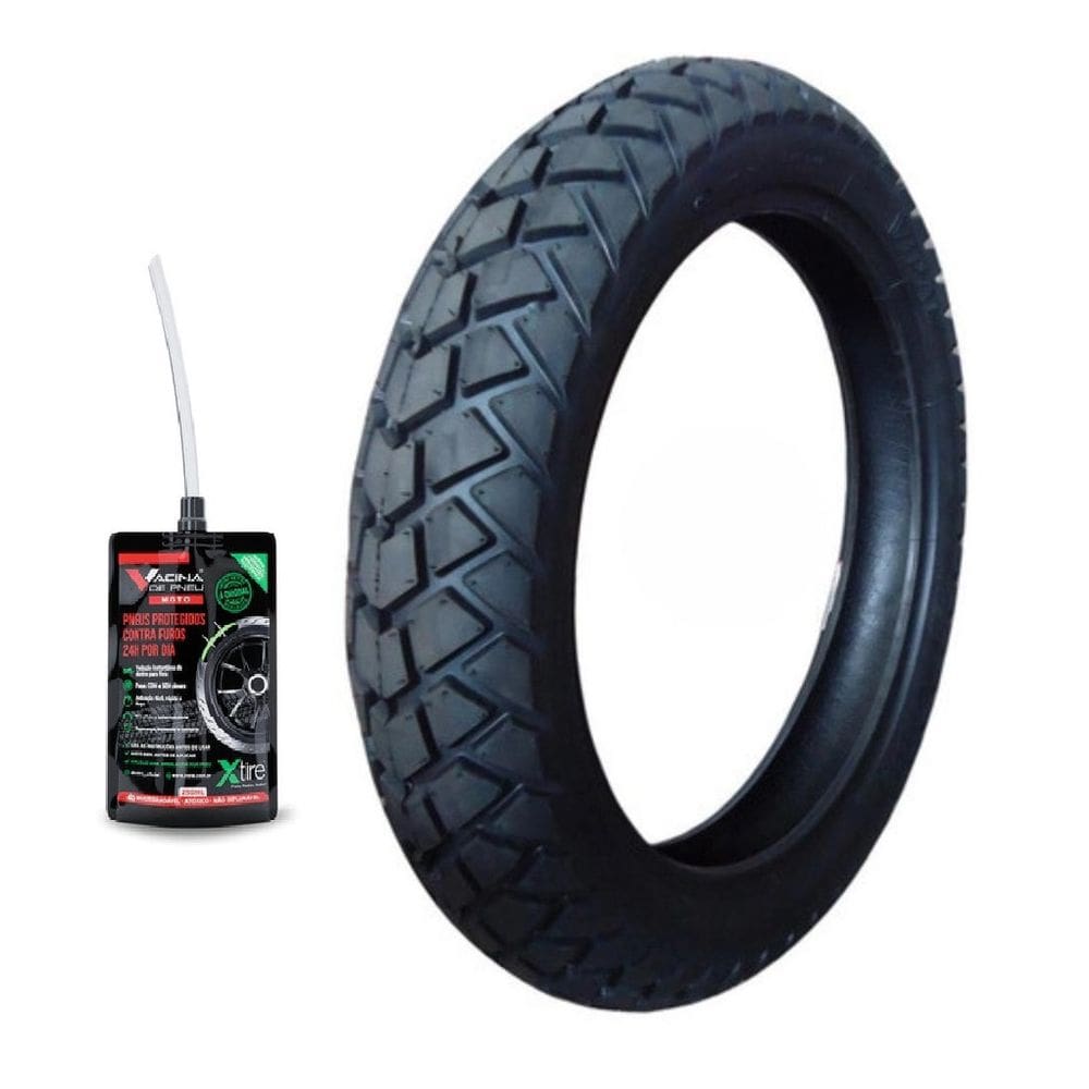 Pneu 110/90-17 Tr300 Tt 60P Xre 190 Nxr 125 150 Bros Nk 150 Xy 150 Gy Fly 150 Fly 250 Crosser Xtz 150 + Vacina Pneu
