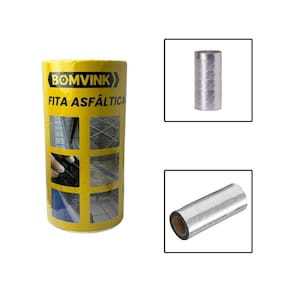 Fita Manta Adesiva Asfaltica Aluminizada 30cm x 10m
