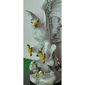 Enfeite Animal Aguia De Resina Grande Decorativo 29Cm