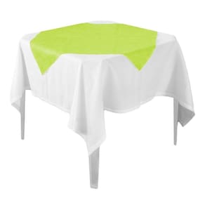 Toalha De Mesa Liso Verde Limão Tnt 70cm X 70cm - 10 Un
