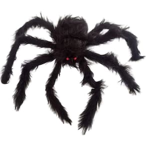 Aranha De Pelúcia Preta Grande De Halloween