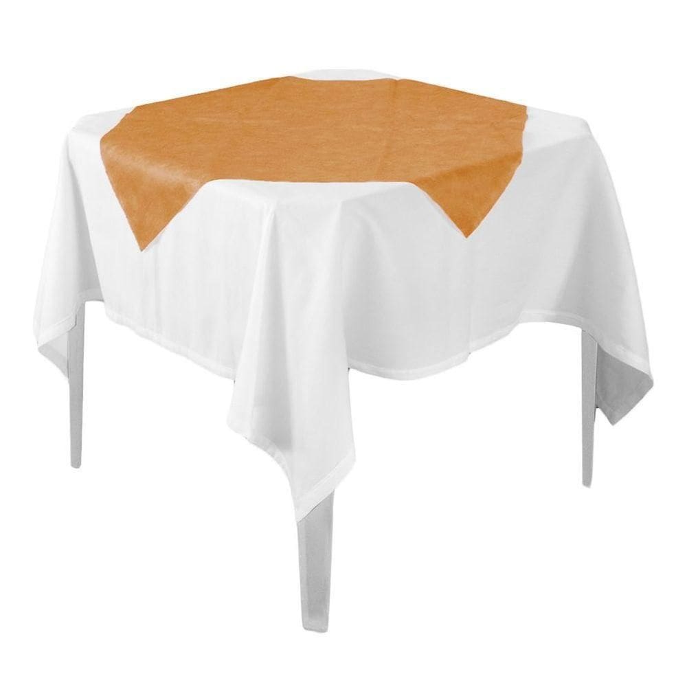 Toalha De Mesa Liso Laranja Tnt 70cm X 70cm - 10 Unidades