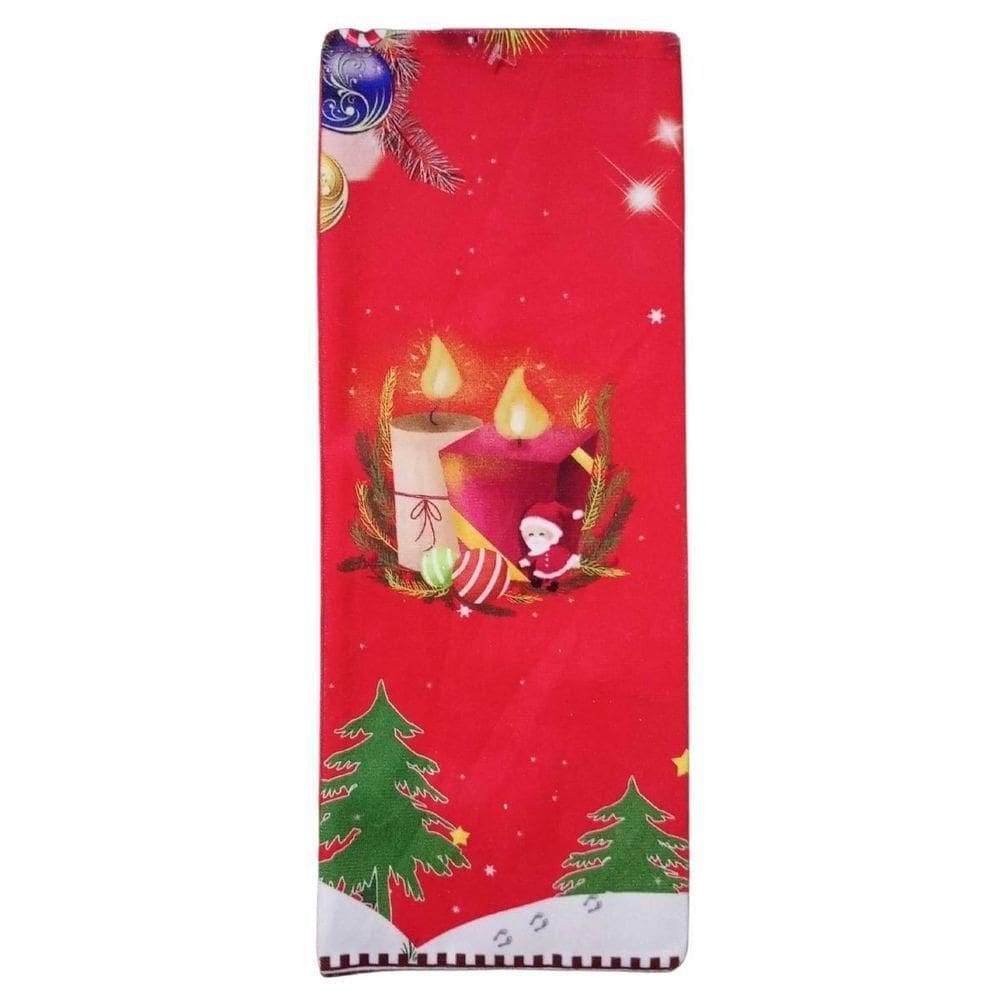 Saco De Tecido Natalino Para Garrafa De Vinho - 35cm
