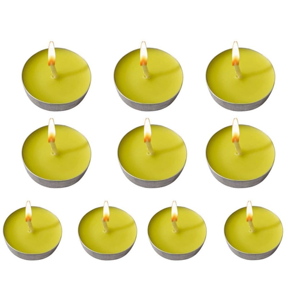Kit 10 Velas Amarelo Rechaud Parafina Decoração