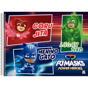 Caderno Desenho 60 Folhas PJ Masks Animativa 5153