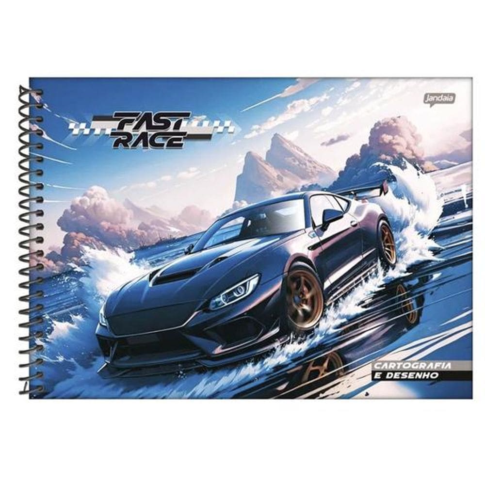 Caderno Desenho 80 Folhas Fast Race Jandaia 1381
