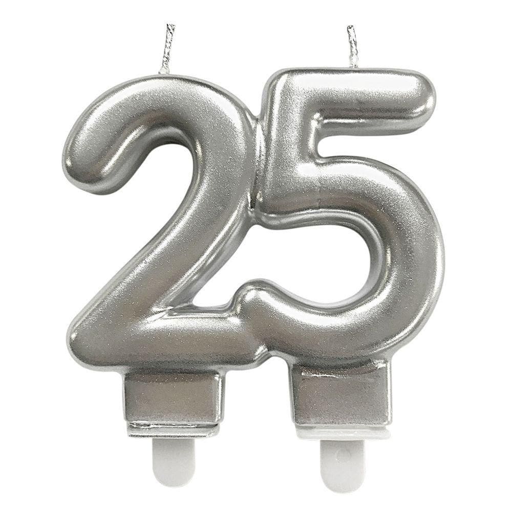 Vela De Aniversário Prata 25 Anos