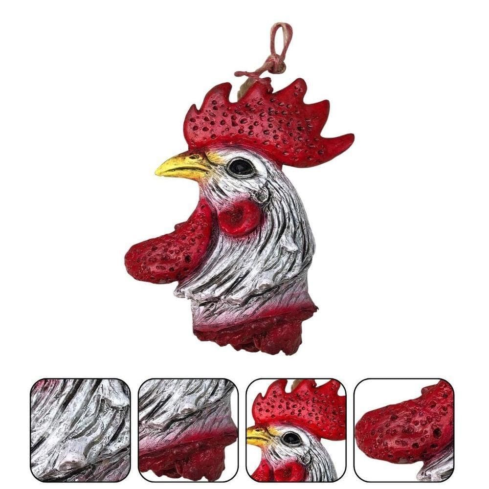 Cabeça De Galo Decoração Halloween Tenebrosa Assustadora