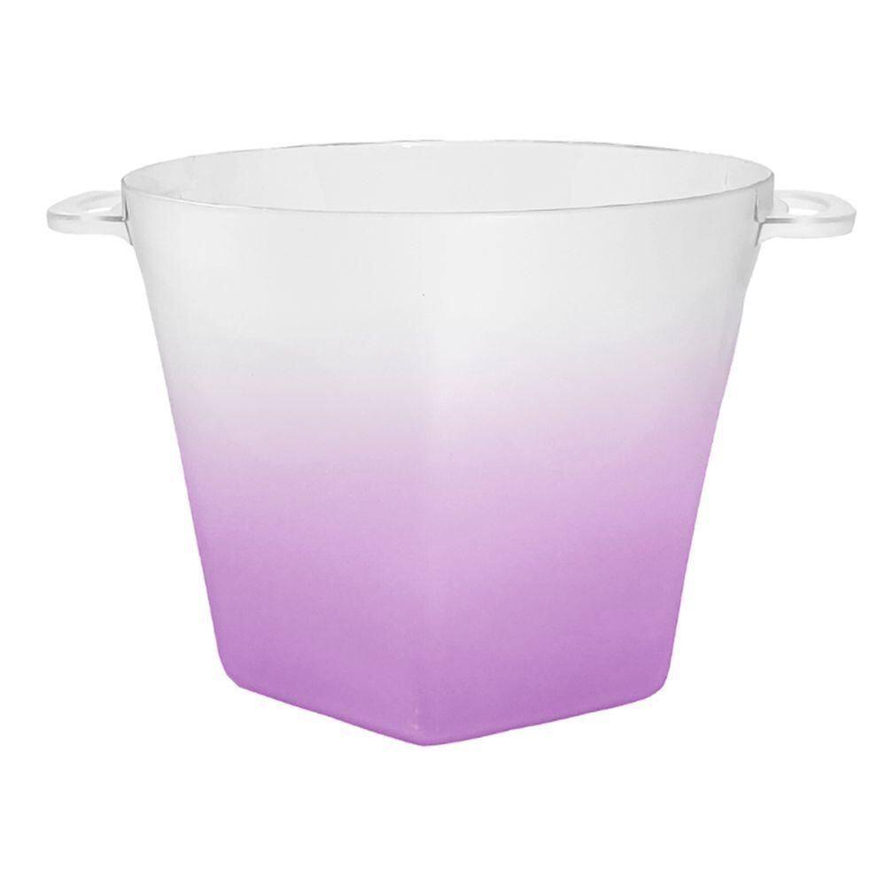 Balde De Gelo Acrílico Roxo Degradê - 4250ml
