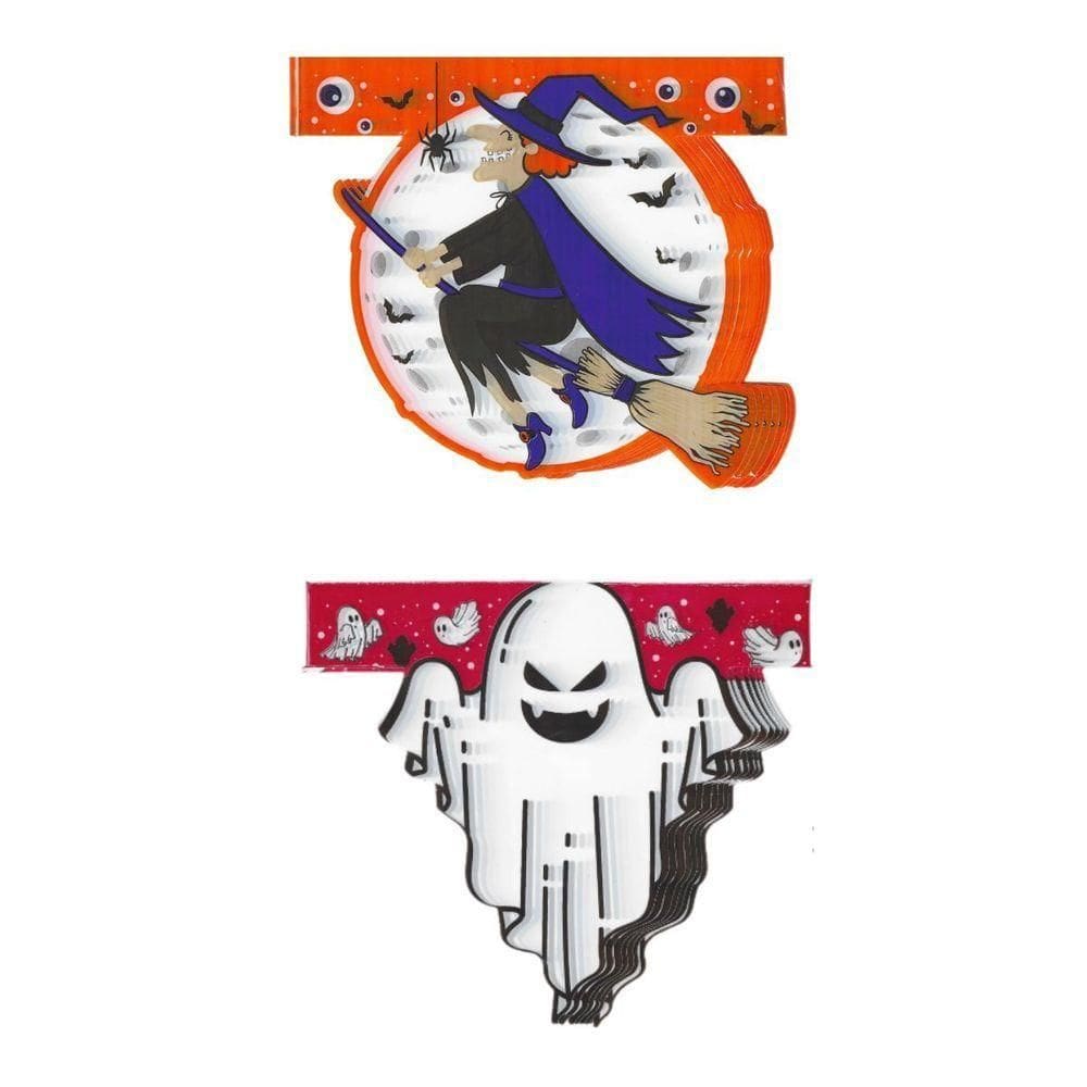 Bandeira Decorativa Para Halloween - 3m Modelo Bruxa