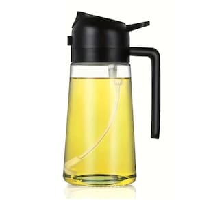 Porta Azeite de Vidro 500ml Frasco de Spray Azeite Oleo Borrifador Preto Casita