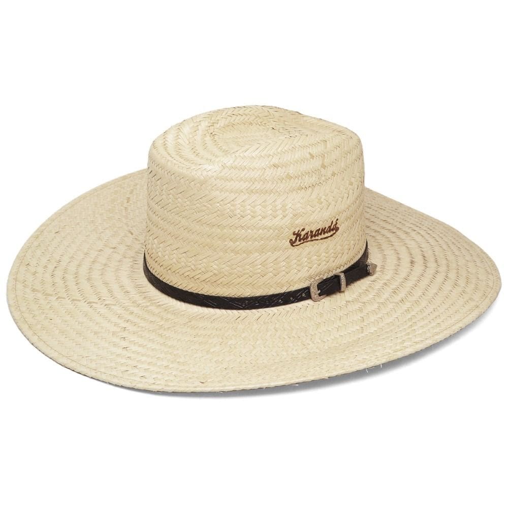 Chapeu Karanda Colorado Palha Dupla de Carnaúba Interno de Couro Aba Larga Violeiro Country Fazenda