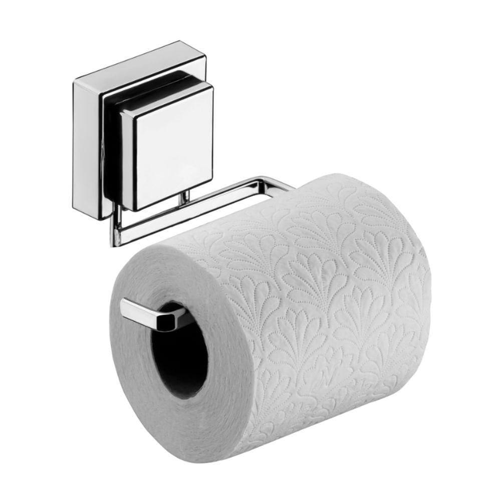 Suporte Para Papel Higiênico 12cm Ventosa Cromado Future