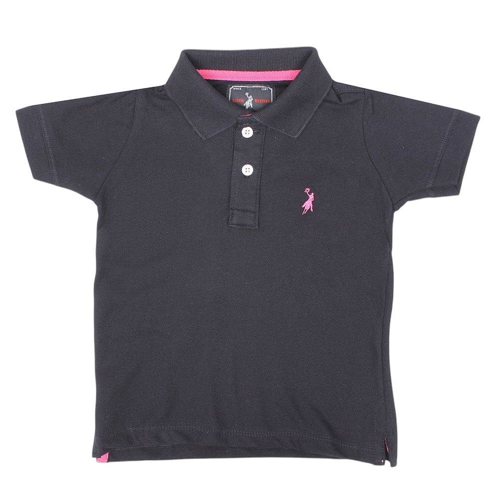 Camisa Infantil Gola Polo Preta Austin Western 37952
