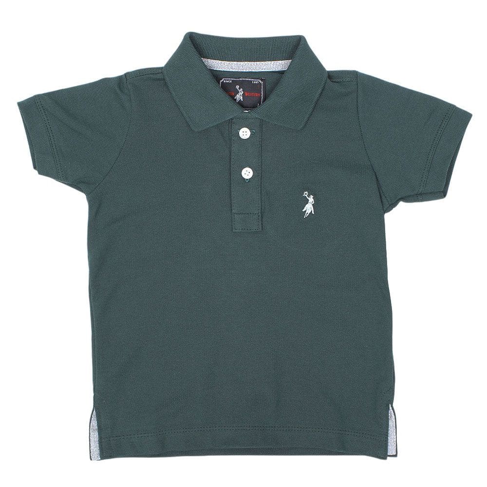 Camisa Infantil Gola Polo Verde Austin Western 37950