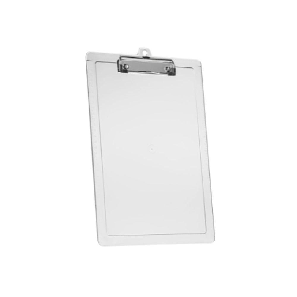 Prancheta Acrimet Oficio A4 Transp 2 Reguas 134 Cristal