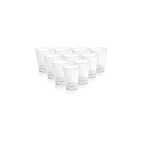 Kit 10 Copos Plasticos 300 Ml Reutilizável 850.2 Incolor